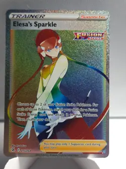 Elesa's Sparkle 275/264 Fusion Strike Full Art Secret Rare Holo Pokemon Card NM - Image 1