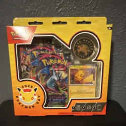 Pokemon Day 2026 Collection Box Pikachu Promo Card Coin Boosters Sealed - Image 1