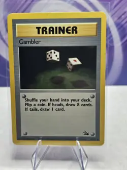 Pokemon TCG Gambler Fossil 60/62 Regular Unlimited Common - Image 1