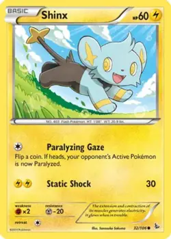 Pokemon - Shinx - 32/106 - Common - Reverse Holo - XY - Flashfire - NM - Image 1