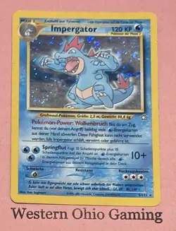 Pokemon TCG Impergator Feralgatr #5/111 GERMAN Holo Foil CCG Neo Genesis - Image 1