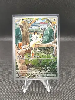 Meowth 106/094 – Pokemon ME02:Phantasmal Flames – Holo Illustration Rare - Image 1