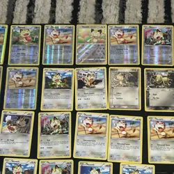 Meowth Pokemon Card Lot - Vintage To Modern Various Conditions Holos Reverse - Image 3
