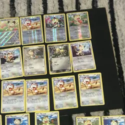 Meowth Pokemon Card Lot - Vintage To Modern Various Conditions Holos Reverse - Image 4