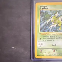 WOTC Pokemon TCG Scyther #17/130 Base Set 2 Holo Rare “ SWIRL”70 HP 2000 - Image 3