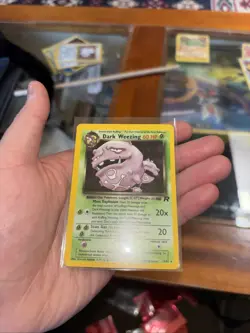 Dark Weezing 14/82 Pokemon TCG Team Rocket Unlimited Holo Rare NM * SWIRL * - Image 1