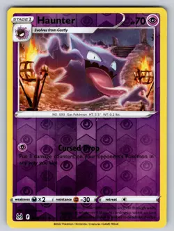 Haunter 065/196 Reverse Holo Uncommon Lost Origin Pokemon NM - LP - Image 1