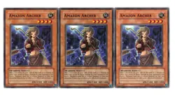 Yugioh- 3X Amazon Archer - Common - Unlimited - LON-032 - Light Play - Image 1
