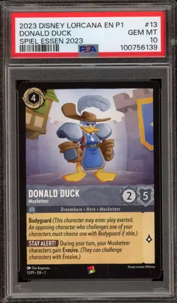 Disney Lorcana Donald Duck '23 Spiel Essen Promo 13/P1 PSA 10 - Image 1