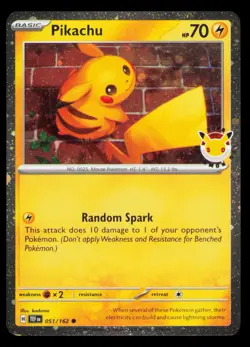 Pikachu (Pokemon Day 2026) Common Miscellaneous Cards & Products 051/162 NM - Image 1