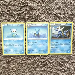 Pokemon Oshawott Dewott Samurott Card Lot Black And White - Image 1