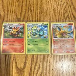 Pokemon TCG Black & White Holo 3 Card Lot - Charizard 1/99 Emboar 19/114 - Image 1