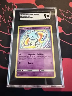 SHINING Mew Pokemon Card 40/73 Shining Legends SGC Graded 9 Gem Mint - Image 1
