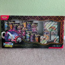Pokemon SV Paldean Fates Premium Great Tusk Box Factory Sealed Minor Box Damage - Image 1