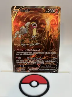 Pokemon TCG Crown Zenith Entei V Full Art Card GG36/GG70 - NM - US SELLER - Image 1