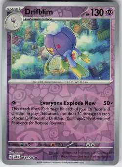 Drifblim 061/142 Reverse Holo SV07: Stellar Crown Pokemon TCG - Image 1