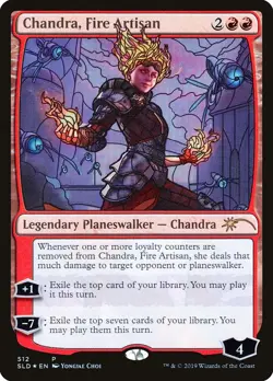 Chandra, Fire Artisan (Stained Glass) [Secret Lair Drop Promos] Magic MTG - Image 1
