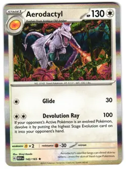 Aerodactyl 142/165 Holo SV: Scarlet & Violet 151 Pokemon TCG - Image 1