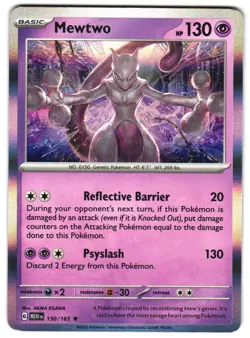 Mewtwo 150/165 Holo SV: Scarlet & Violet 151 Pokemon TCG - Image 1
