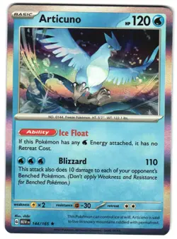 Articuno 144/165 Holo SV: Scarlet & Violet 151 Pokemon TCG - Image 1