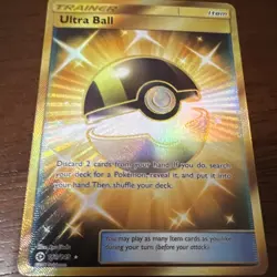 Pokemon TCG Ultra Ball 161/149 SM Base Set Secret Rare Full Art Holo - Image 1