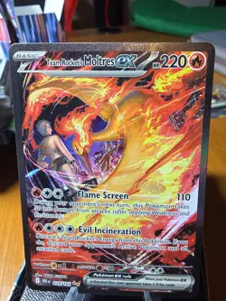2025 POKEMON DESTINED RIVALS SPECIAL ILLUSTRATION TEAM ROCKET'S MOLTRES EX 229 - Image 3
