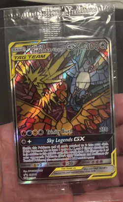 Sealed Pokemon TCG Moltres Zapdos Articuno GX SM210 Stained Glass Promos Holo - Image 1