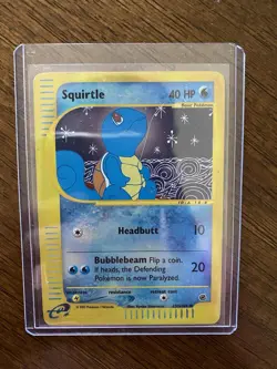 Pokemon Squirtle 132/165 Expedition Base Set Reverse Holo 40 HP 2002 English - Image 1