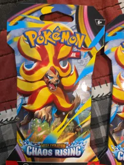4 Packs Pokemon TCG Mega Evolution Chaos Rising Booster Pack English - Image 2