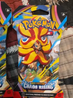 4 Packs Pokemon TCG Mega Evolution Chaos Rising Booster Pack English - Image 3