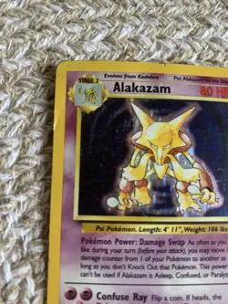 Pokemon TCG Alakazam Base Set 1/102 Holo 1999-2000 Wizards Base Set Copyright... - Image 2