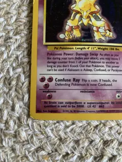 Pokemon TCG Alakazam Base Set 1/102 Holo 1999-2000 Wizards Base Set Copyright... - Image 4
