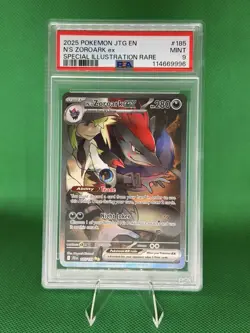 Pokemon N's Zoroark ex 185/159 Sv09 Journey Together SIR PSA 9 - Image 1