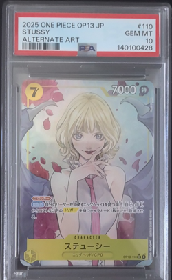 One Piece TCG - Stussy - OP13-110 OP-13 JP Alternate Art - PSA10 - Image 1