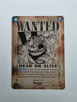 One Piece Card Game Buggy OP09-051 WANTED SP Rare - Image 1