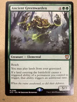MTG 1x Ancient Greenwarden 186 Commander Outlaws of Thunder Junction Magic x1 NM - Image 1