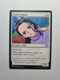 Wall of Omens Nico Robin One Piece MAGIC GATHERING ALTERED ART HAND PAINT - Image 1
