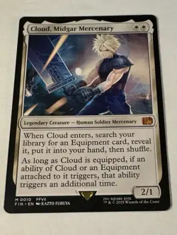 Cloud, Midgar Mercenary Final Fantasy MTG Mint Pack To Sleeve - Image 1