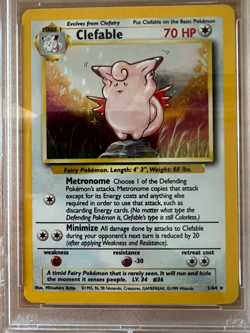 1999 POKEMON JUNGLE NO SYMBOL #1 CLEFABLE-HOLO PSA 7 - Image 2