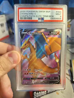 🔥 Charizard V PSA 9 Mint 2020 Pokemon Champion’s Path SWSH Promo 🔥 - Image 2