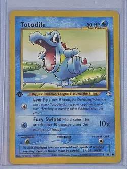 2000 Pokemon Neo Genesis 1st Edition Totodile #81/111 - NM/LP - Image 1