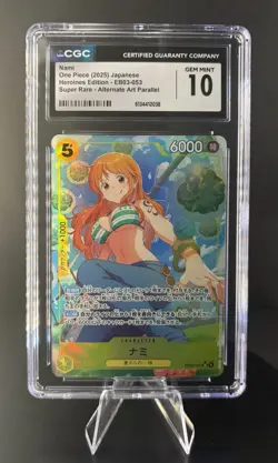 NAMI EB03-053 ALT ART CGC 10 PRISTINE ONE PIECE HEROINES EDITION - Image 1