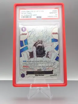 Luffy Gear Two OP11-080 A Fist of Divine Speed Alt Art Rare Foil English PSA 10 - Image 1