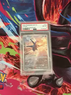 Pokemon Latios TCG Illustration Rare Card 203/191 SV08 Surging Sparks PSA 8 - Image 1