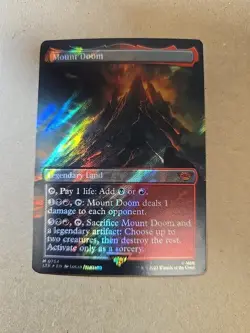 Mount Doom (LTR - Card #754) Borderless Surge Foil NM - MTG Magic the Gathering - Image 1