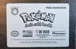 Pokemon Ash Ketchum Pioneer Viz Video Promo Card Lenticular PIKA-0020D/DVD - Image 3