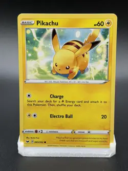 2020 Pikachu 65/202 Sword & Shield Pokemon TCG trading card - Image 1