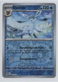 Glaceon German Reverse Foil Pokemon Prismatic Evolutions PRE #025 - Image 1