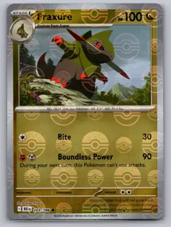 Fraxure (Poke Ball Pattern) 069/086 Common Black Bolt Pokemon Holo Near Mint - Image 1