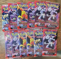 LOT of 12 Pokemon Destined Rivals Factory Sealed Booster Packs Free Shipping - Image 1